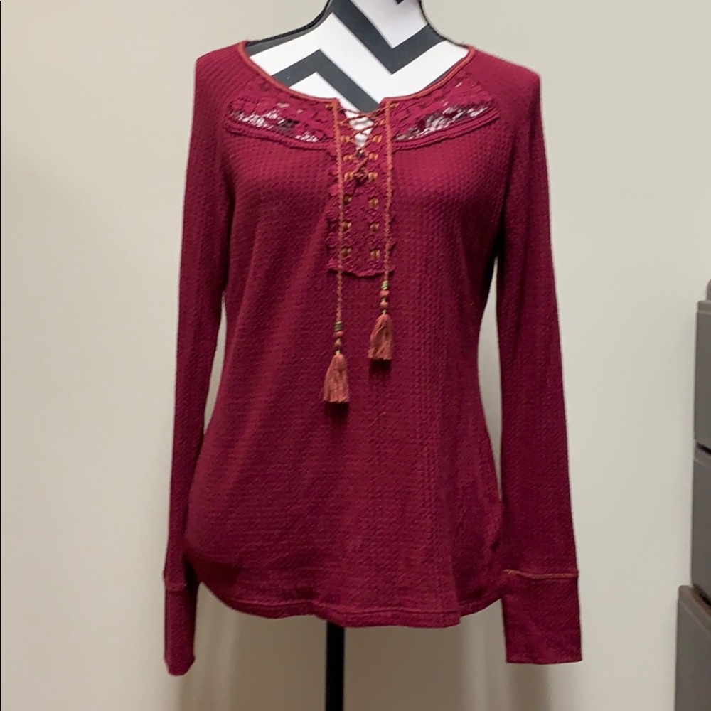 Burgundy shirt
